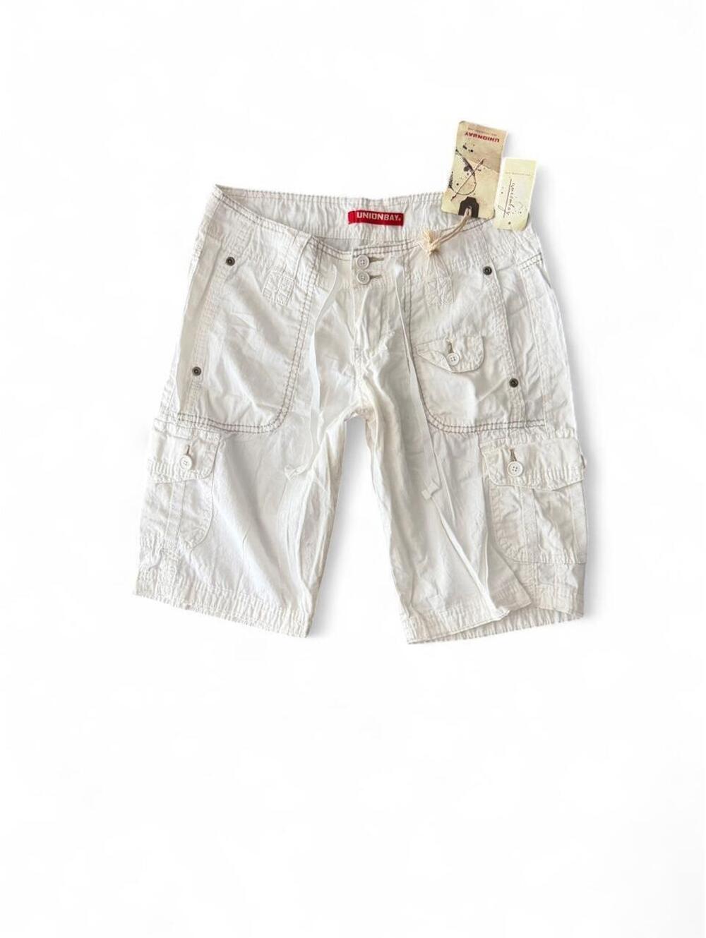 Y2K Unionbay White Cargo Bermuda Shorts